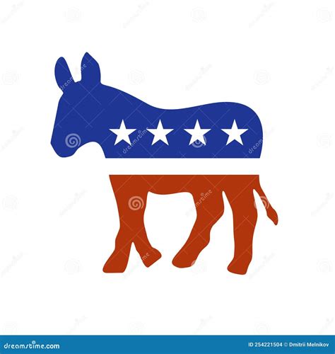 A Donkey in the Colors of the American Flag. Symbol of the Democratic ...