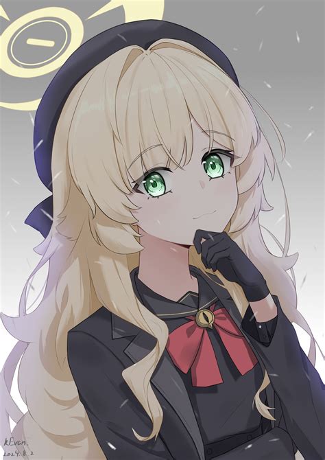 The Big ImageBoard TBIB 1girl Absurdres Black Gloves Blonde Hair Blue Archive Bow Gloves