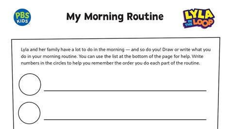 My Morning Routine Kids Coloring Pages Pbs Kids For Parents