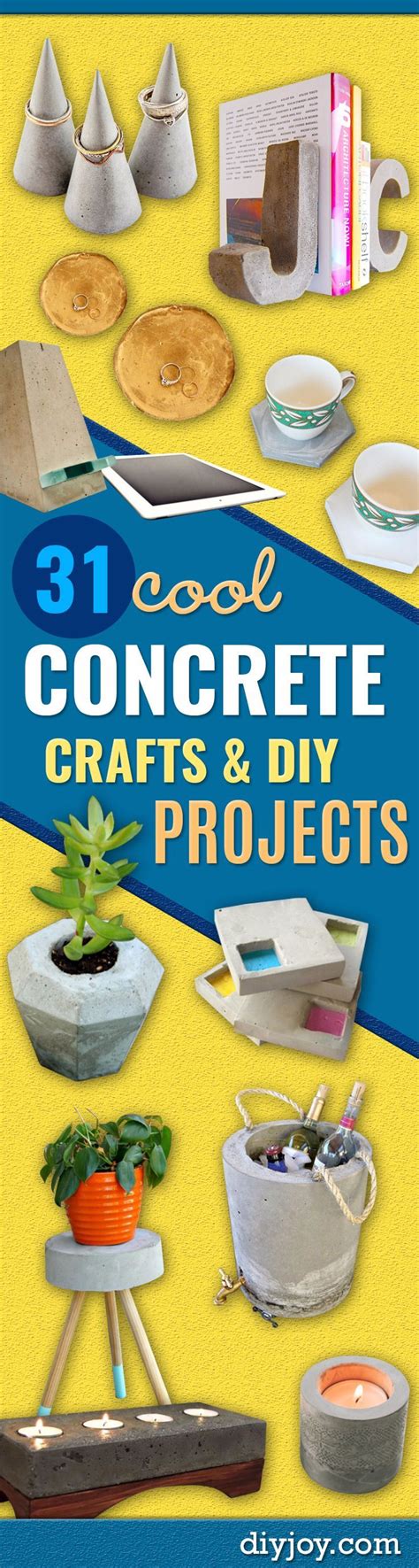 31 Concrete Crafts And Diy Projects Concrete Crafts Concrete Diy