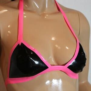 CL Design Latex Bikini Top Transparent Sexy Lingerie Neckholder Rubber Gummi Etsy De