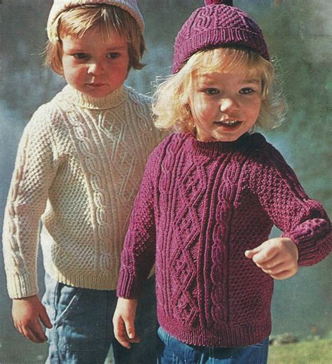 Pdf Instant Digital Download Boys Girls Aran Childs Aran Etsy Uk