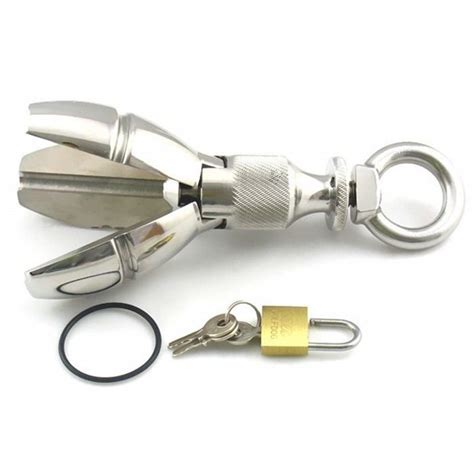 Stainless Steel Pear Flower Anal Plug Lock SQ B BUTTOY