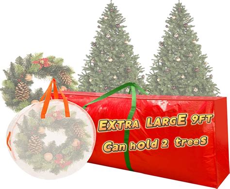 2 Pcs Christmas Tree Storage Bags Extra Large Waterproof Bags Fits 9 Ft