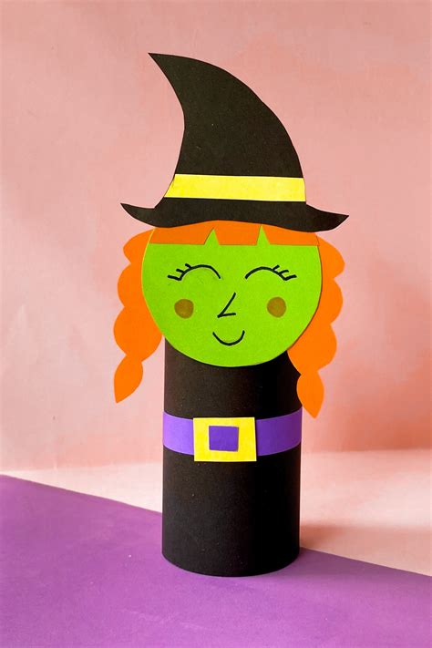 Toilet Paper Roll Witch Craft For Halloween