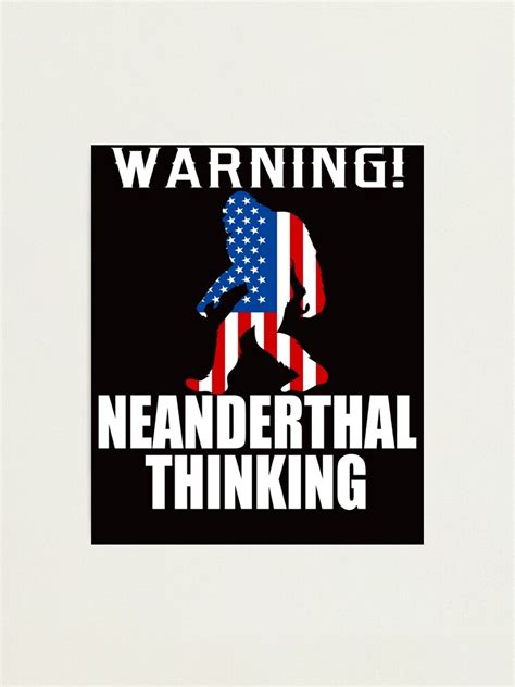 American Flag Neanderthal Thinking For Proud Neanderthals