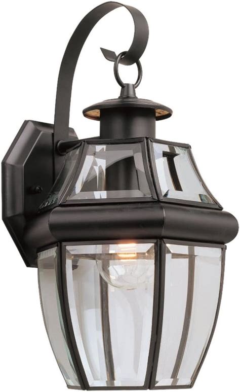 Sea Gull Lighting 8040 12 Lancaster Outdoor Wall Lantern Outside Fixture Three Light Black