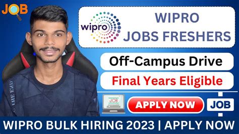 Wipro Bulk Hiring Final Years Eligible Apply Now Youtube