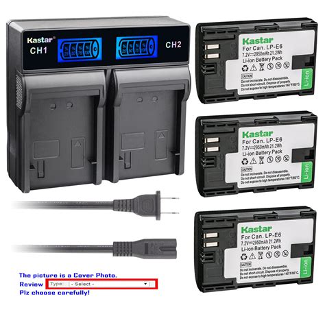 Kastar Battery Lcd Rapid Dual Charger For Lp E N Lc E Canon Eos D