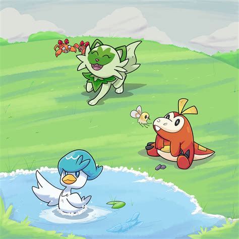 Pokemon Starters 9 Gen Fullart By Gaetta On Deviantart