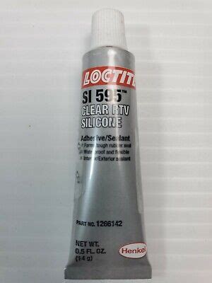 Loctite SI 595 Clear RTV Silicone Adhesive Sealant Part 1266142 NEW 0