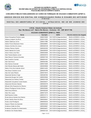 Fillable Online Pm Es Gov BOLETIM GERAL DA POLCIA MILITAR N 036 PMES