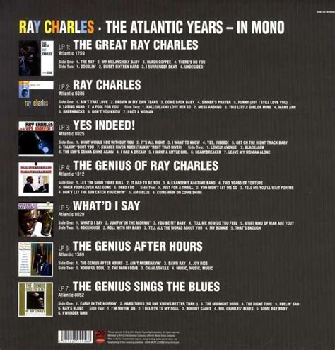 Ray Charles The Atlantic Years In Mono Lp Box Set