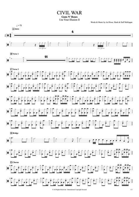 Civil War Tab By Guns N Roses Guitar Pro Full Score Mysongbook