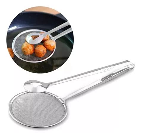 Kit2 Escumadeira Pegador Aço Inox Pinça Para Frituras MercadoLivre