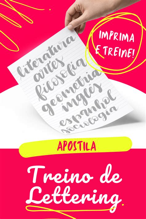 Treino De Lettering Apostila Para Imprimir E Treinar Artofit