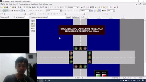 Simulasi Lampu Lalu Lintas Cx Programmer Cx Designer Youtube