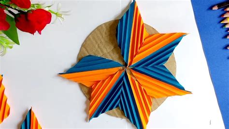 Easy And Beautiful Paper Flower Wallhanging Paper Craft For Home