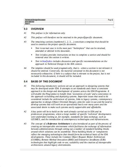 Document Template Technical Design Document Sample | Template-two ...