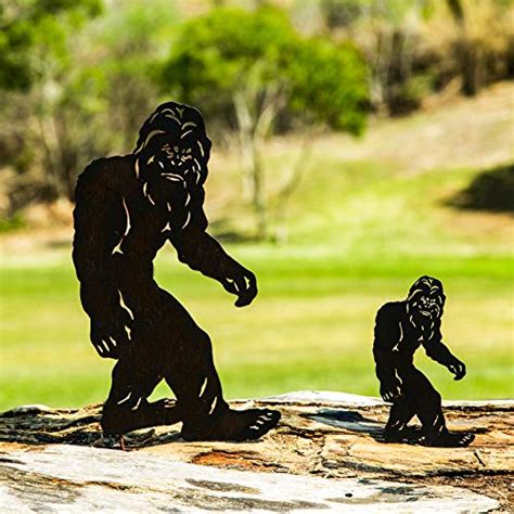 Bigfoot Garden Decor Metal Stake 2 Packs Sasquatch Ts Yard Art