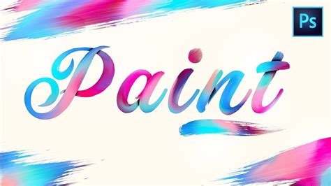 Paint Brush Stroke Text Effect In Photoshop Tutorial Easy Trick