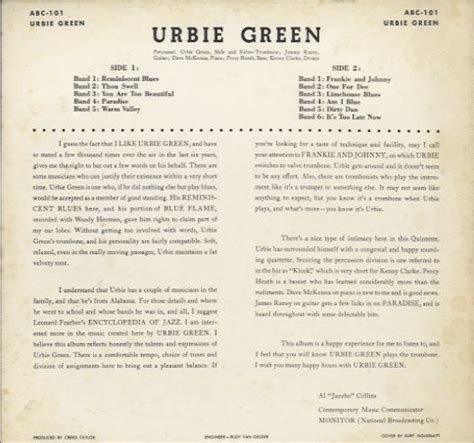 BLUES AND OTHER SHADES OF GREEN URBIE GREEN URBIE GREEN tb 中古オーディオ