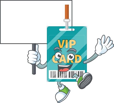 Cartoon Character Of Vip Pass Card 21604724 Vector Art At Vecteezy