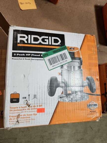 Ridgid 11 Amp 2 Hp 12 In Corded Fixed Base Router Metzger Property