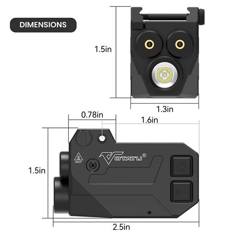 Votatu H L Gr Shockproof Pistol Laser Light Combo Lumen Green