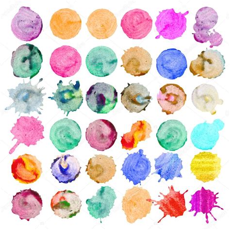 Watercolor Circles Set Stock Vector By Goldenshrimp 68380185