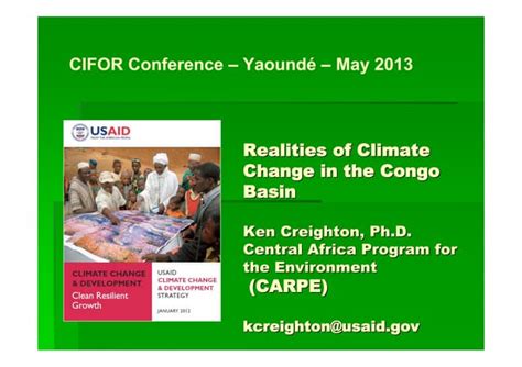 Realities of climate change in the Congo Basin | PPT | Free Download