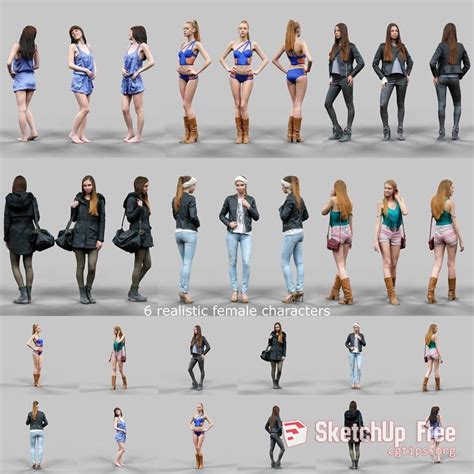 1196 Characters People 1 Sketchup Model Free Download Sketchup Model