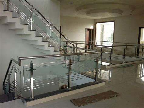 Stairs Stainless Steel Glass Railing For Home And Office At Rs 950 Sq