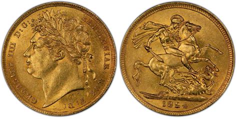 1824 Gold Sovereign George IV AU58 Creta Numismatics