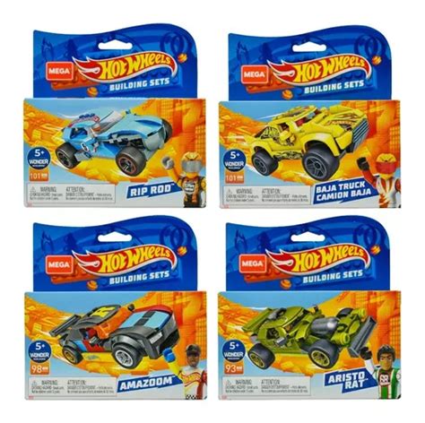 Hot Wheels Pack Building Sets Pz Mega Construx Meses sin interés