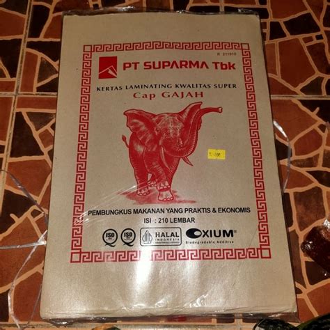 Jual KERTAS NASI CAP GAJAH ISI 210 LEMBAR Shopee Indonesia