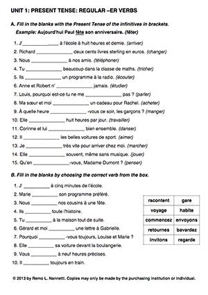 Place Prepositions Worksheet French Grammar Exercises PDF