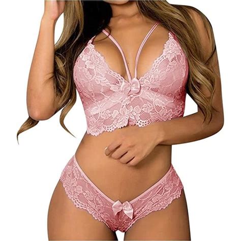 Femmes Ensemble de Lingerie Sexy en Dentelle String Ensemble sous Vêtements De 2 pièces avec