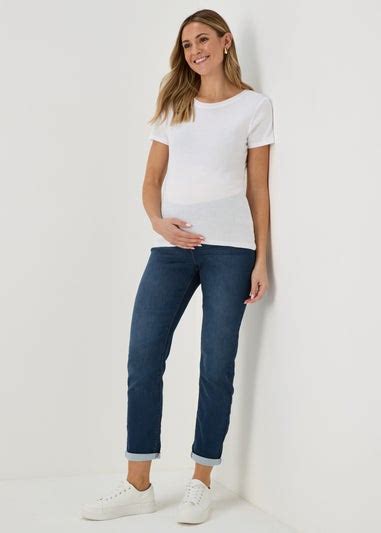 Maternity Jolie Dark Wash Under Bump Relaxed Skinny Jeans Matalan