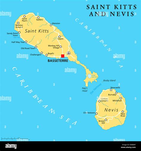 Nevis Island Map