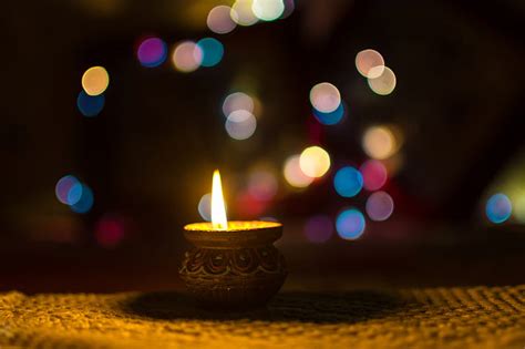 HD wallpaper: diwali, lamp, blurred, candles, lights | Wallpaper Flare