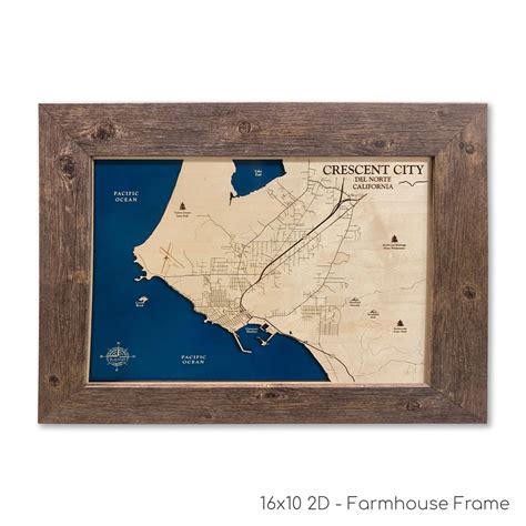 Crescent City Map | Wooden Maps | thirtyAXIS