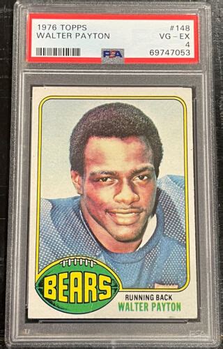 Topps Walter Payton Rookie Psa Vg Ex Centered Bears Iconic