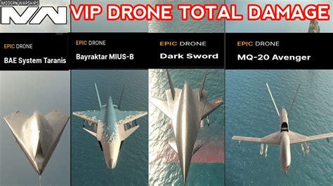 Modern Warships All Vip Drone Total Damage Test Modern Warships