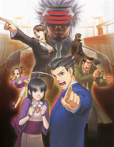 Phoenix Wright Maya Fey Miles Edgeworth Mia Fey Dick Gumshoe And 2 More Ace Attorney And 1