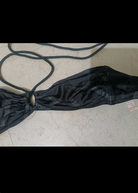 Women Bikini Top Black Tie Up Bikini Bra Freeup