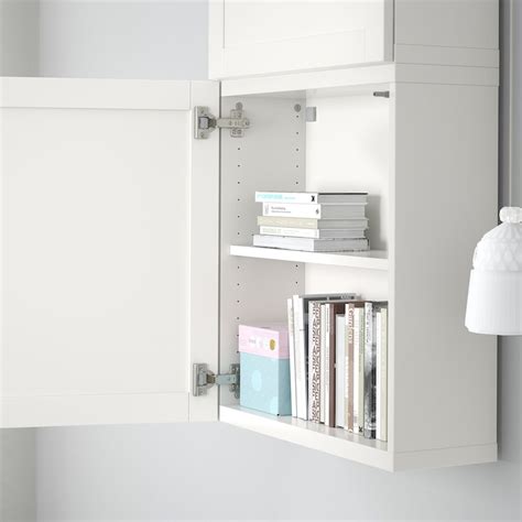 BESTÅ wall cabinet with 2 doors, white/Hanviken white, 235/8x85/8x503/8 ...