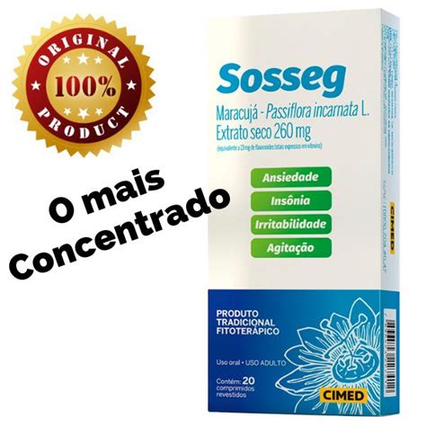 Calmante Natural Sosseg Maracuj Extrato Seco Mg Passiflora