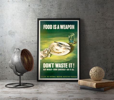 Ww2 American Food Propaganda Poster Ww2 Memorabilia Ww2 Etsy