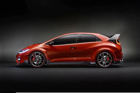 Hd Wallpaper Orange Car Honda Civic Type R Wallpaper Flare